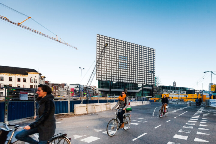 Architectuurfoto TivoliVredenburg in aanbouw door fotograaf Juri Hiensch