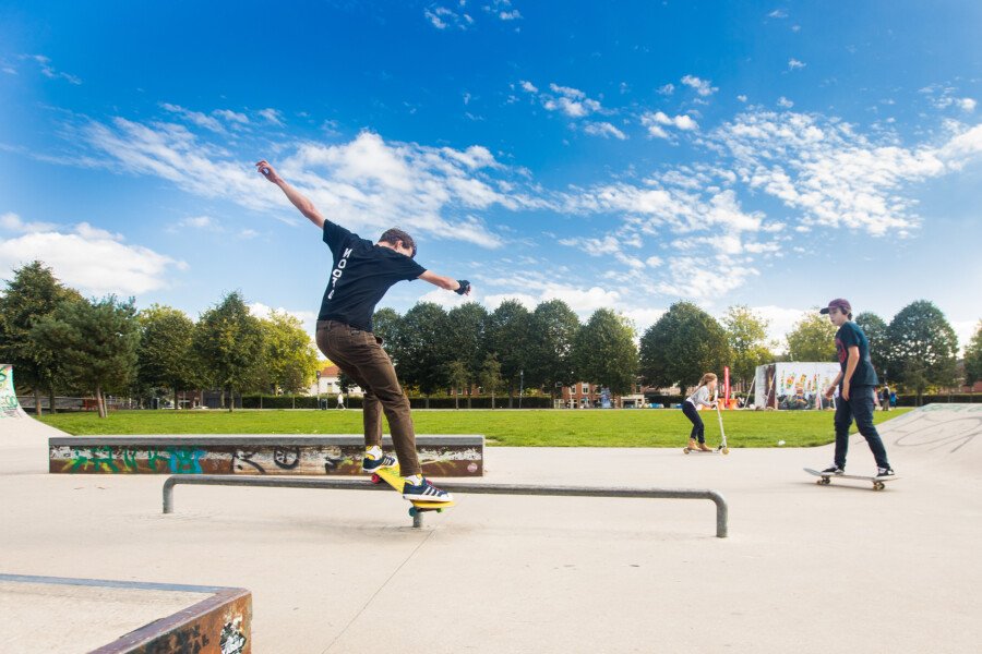 Straatfotogafie Skaters Griftpark door fotograaf Juri Hiensch